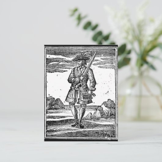 Calico Jack Rackham Briefkaart (Staand voorkant)