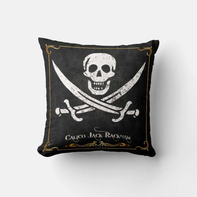 Calico Jack Rackham Pirate Flag Sierkussen (Voorkant)