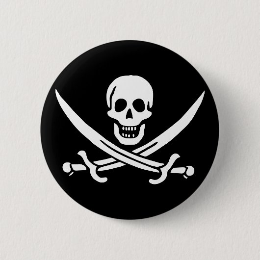 Calico Jack Ronde Button 5,7 Cm (Voorkant)