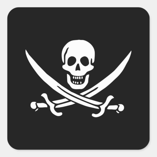 Calico Jack Vierkante Sticker (Voorkant)