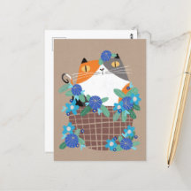 Calico kat & bloemen