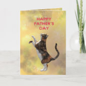 Calico kat en Vaderdag Kaart (Voorkant)
