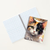 Calico Kat en Vlinders in de voorjaarstuin Notitieboek (Binnen)