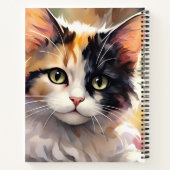 Calico Kat en Vlinders in de voorjaarstuin Notitieboek (Achterkant)