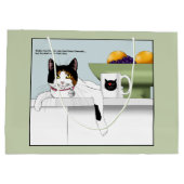 Calico Kat-houding Kat Keuken Groot Cadeauzakje (Achterkant)