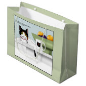 Calico Kat-houding Kat Keuken Groot Cadeauzakje (Voorkant Gekanteld)