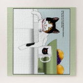 Calico Kat-houding Kat Keuken Legpuzzel (Horizontaal)