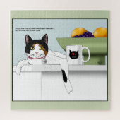 Calico Kat-houding Kat Keuken Legpuzzel (Verticaal)