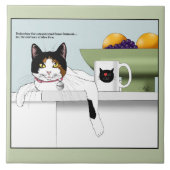 Calico Kat-houding Kat Keuken Tegeltje (Voorkant)