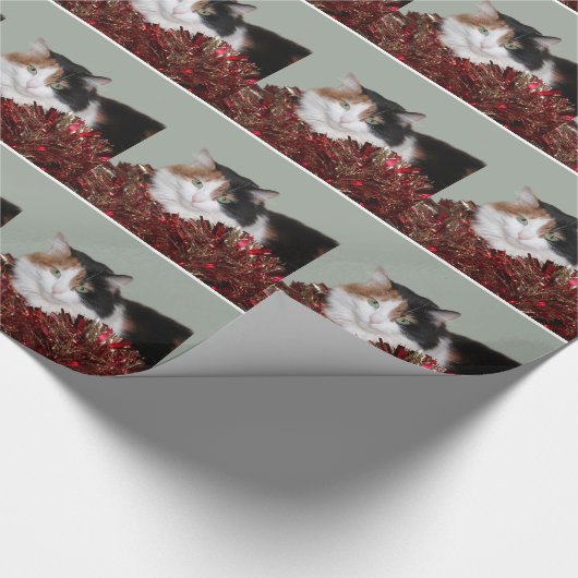 Calico kat Kerstmis Cadeaupapier (Hoek)