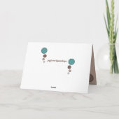 Calico kat opgerold in slaap foto bruin turquoise kaart (Achterkant)