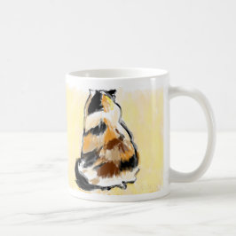Calico-kat van achteren koffiemok