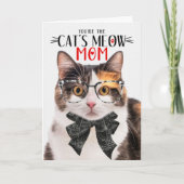 Calico Kat voor Mam op Moederdag Feestdagen Kaart (Voorkant)
