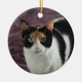 Calico-kattenversiering Keramisch Ornament (Voorkant)