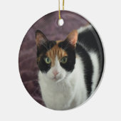 Calico-kattenversiering Keramisch Ornament (Links)