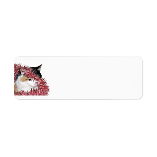 Calico-kerstkat Etiket (Voorkant)