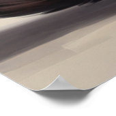 Calico Kitten Chef met Fork Schattige Bakken Poster (Hoek)