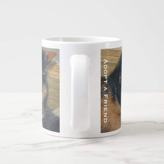 Calico Kitten Face Grote Koffiekop (Achterkant)