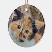 Calico kitten keramisch ornament (Links)