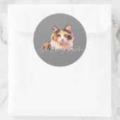 Calico Kitten Local Catnip Dealer Ronde Sticker (Tas)