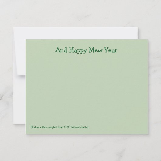 Calico kitten Meowy Bedankkaart (Achterkant)