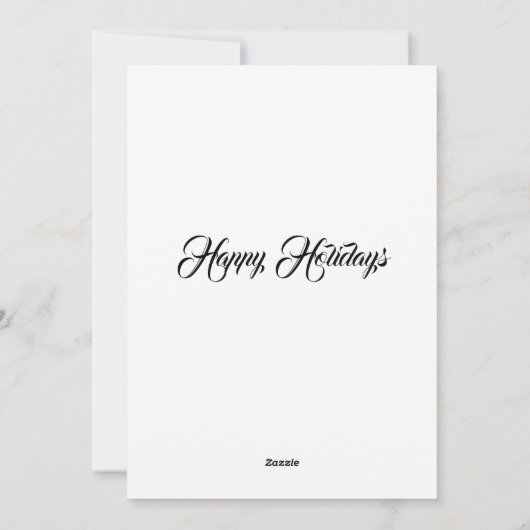 Calico Kitten Winter Foliage Lijst Feestdagenkaart (Achterkant)