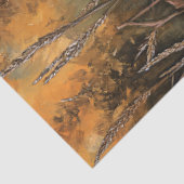 Calico Kitten Zittend Tussen Herfstbladeren Decoup Tissuepapier (Detail)