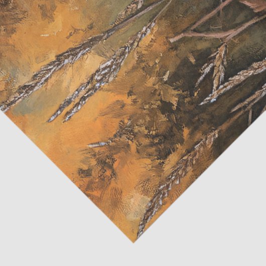 Calico Kitten Zittend Tussen Herfstbladeren Decoup Tissuepapier (Detail)