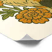 Calico Kitty Cat goudsbloemen Poster (Hoek)