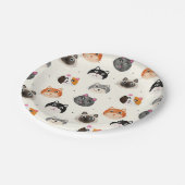 Calico Kitty Kat Papier Borden Papieren Bordje (Gekanteld)