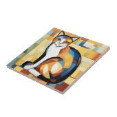 Calico kubisme een katachtige tegeltje (Zijkant)