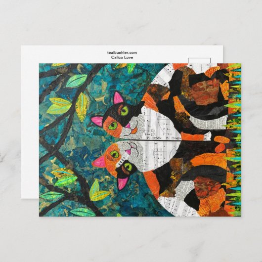 Calico Love Briefkaart (Voorkant / Achterkant)