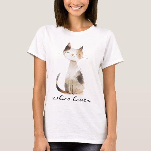 Calico Lover Happy T-shirt (Voorkant)