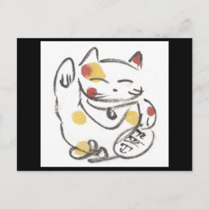 Calico Lucky Cat Briefkaart