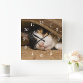 Calico onder de tapijtwandklok vierkante klok (Huis)