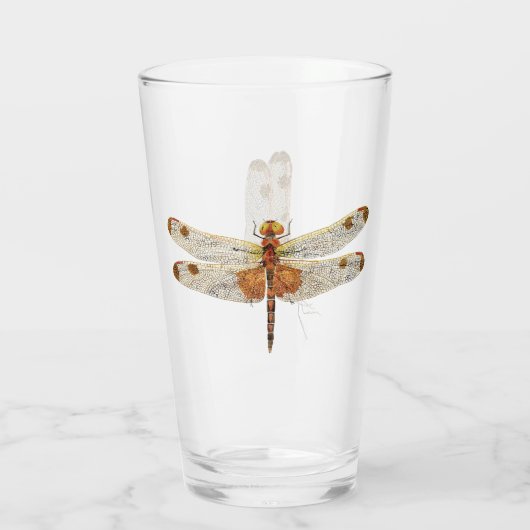 Calico Pennant Dragonfly Beer Glass Glas (Achterkant)
