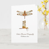 Calico Pennant Dragonfly Wenskaart Kaart (Gele Bloem)