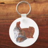 Calico Persian Cat en Red Longhair Cat Sleutelhanger (Voorkant)