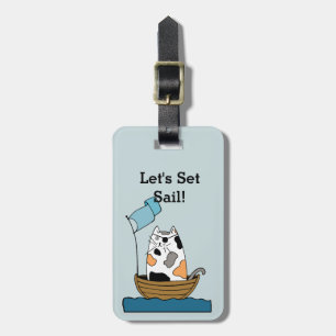 Calico Pirate Cat Bagagelabel