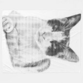 Calico Pop Halftone Fleece Deken (Voorkant (Horizontaal))