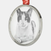 Calico Pop Halftone Metalen Ornament (Links)