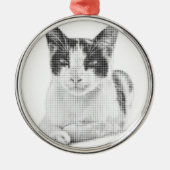 Calico Pop Halftone Metalen Ornament (Voorkant)