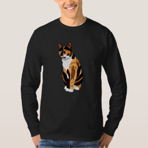 Calico Portrait Tricolor Cat Tortoiseshel Kat T-shirt