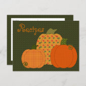Calico Pumpkin Trio Recipe Card Briefkaart (Voorkant / Achterkant)