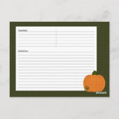 Calico Pumpkin Trio Recipe Card Briefkaart (Achterkant)