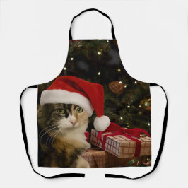 Calico Santa Kitty Apron Schort