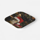 Calico Santa Kitty Paper Plates Papieren Bordje (Gebogen)