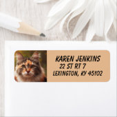 CALICO SCHATTIGE CAT CUSTOM Return Adreslabels Etiket (Insitu)