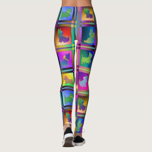Calico Scotties Dogs Leggings (Achterkant)