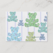 Calico Teddy Bears Children's Calling Card Contactkaartje (Achterkant)